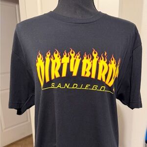 Next Black Tee with Yellow and Red Graphic